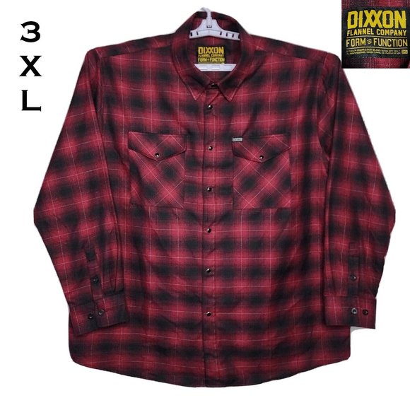 DIXXON Other - DIXXON FLANNEL-  OXBLOOD OG Flannel Shirt - Men's 3XL 2017 Yellow Tag Pre-Pleat